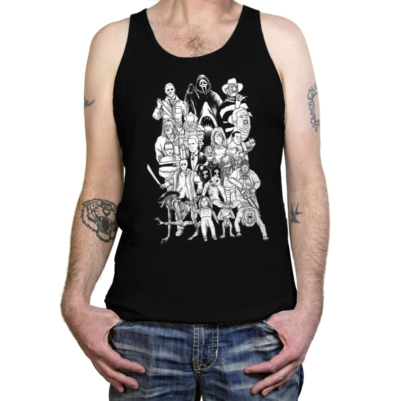 Horror Doodle - Tanktop Tanktop RIPT Apparel X-Small / Black