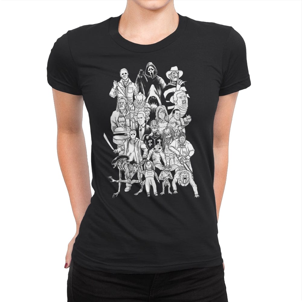 Horror Doodle - Womens Premium T-Shirts RIPT Apparel Small / Black