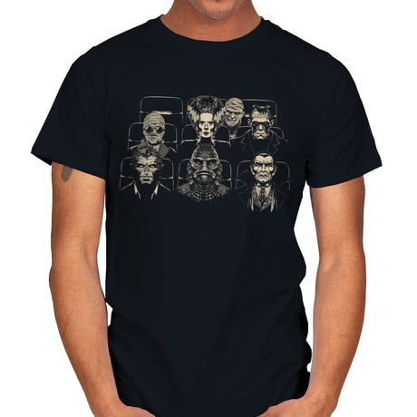 Horror Double Feature. - Mens T-Shirts RIPT Apparel Small / Black