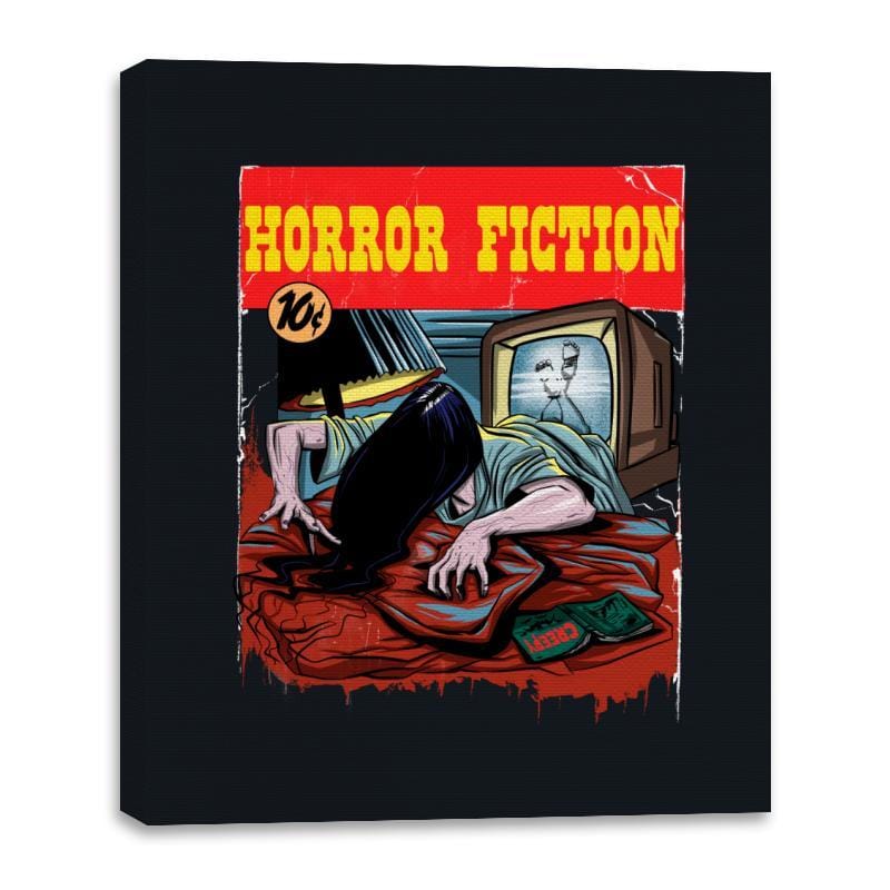 Horror Fiction - Canvas Wraps Canvas Wraps RIPT Apparel 16x20 / Black