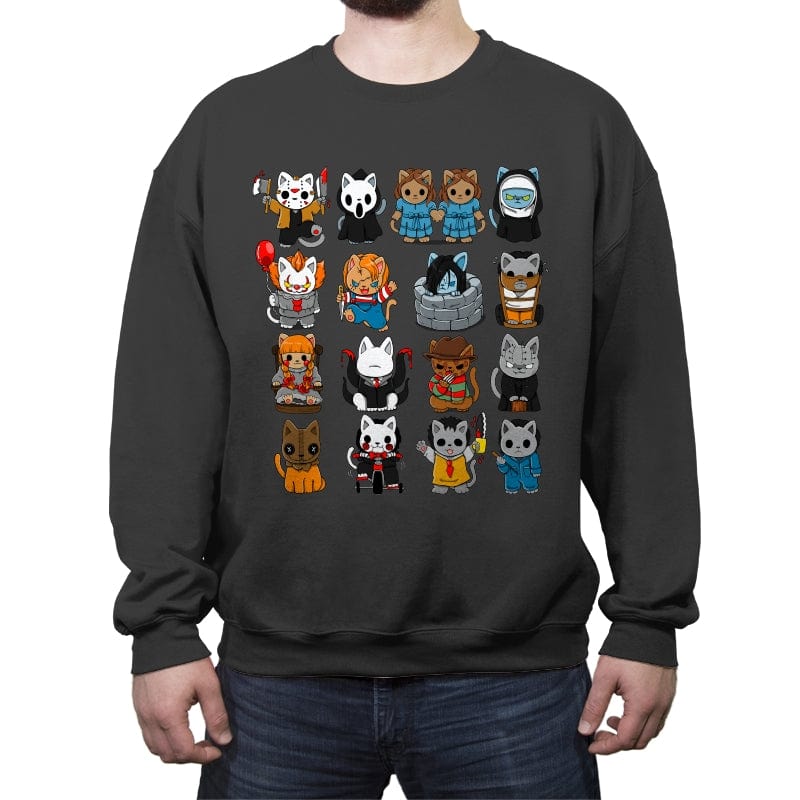 Horror Kittens - Crew Neck Sweatshirt Crew Neck Sweatshirt RIPT Apparel Small / Charcoal