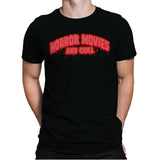 Horror Movies and Chill - Mens Premium T-Shirts RIPT Apparel Small / Black