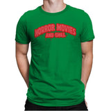 Horror Movies and Chill - Mens Premium T-Shirts RIPT Apparel Small / Kelly Green