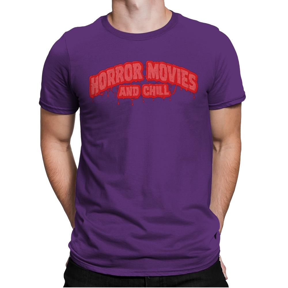 Horror Movies and Chill - Mens Premium T-Shirts RIPT Apparel Small / Purple Rush