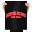 Horror Movies and Chill - Prints Posters RIPT Apparel 18x24 / Black