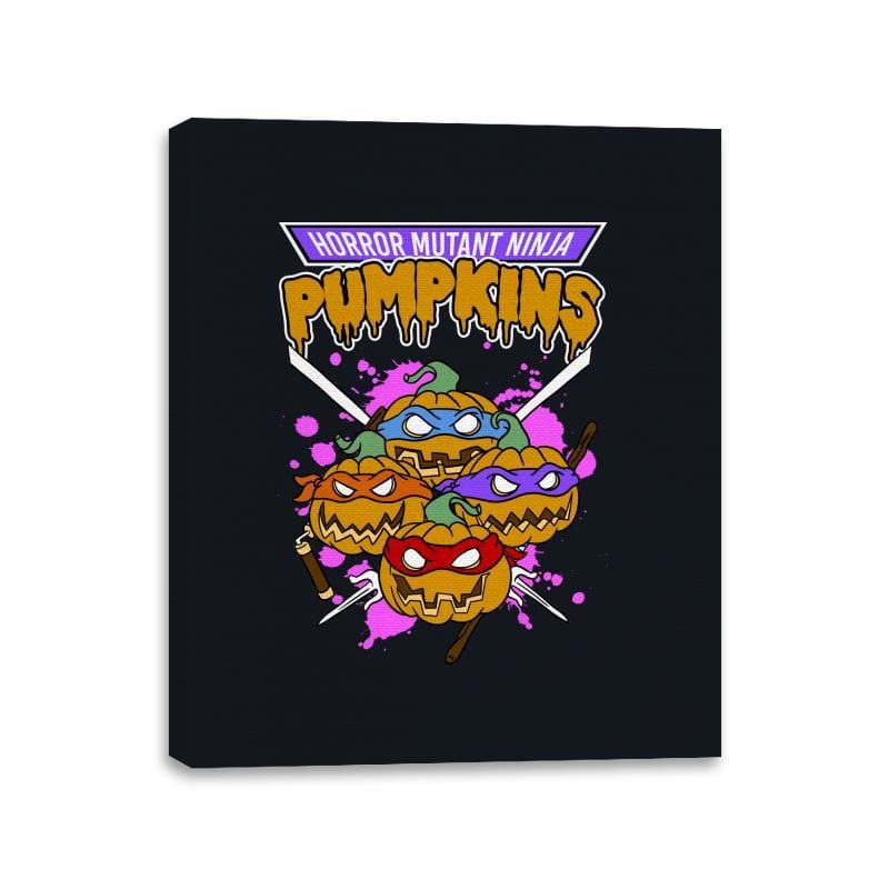 Horror Mutant Ninja Pumpkins - Canvas Wraps Canvas Wraps RIPT Apparel 11x14 / Black
