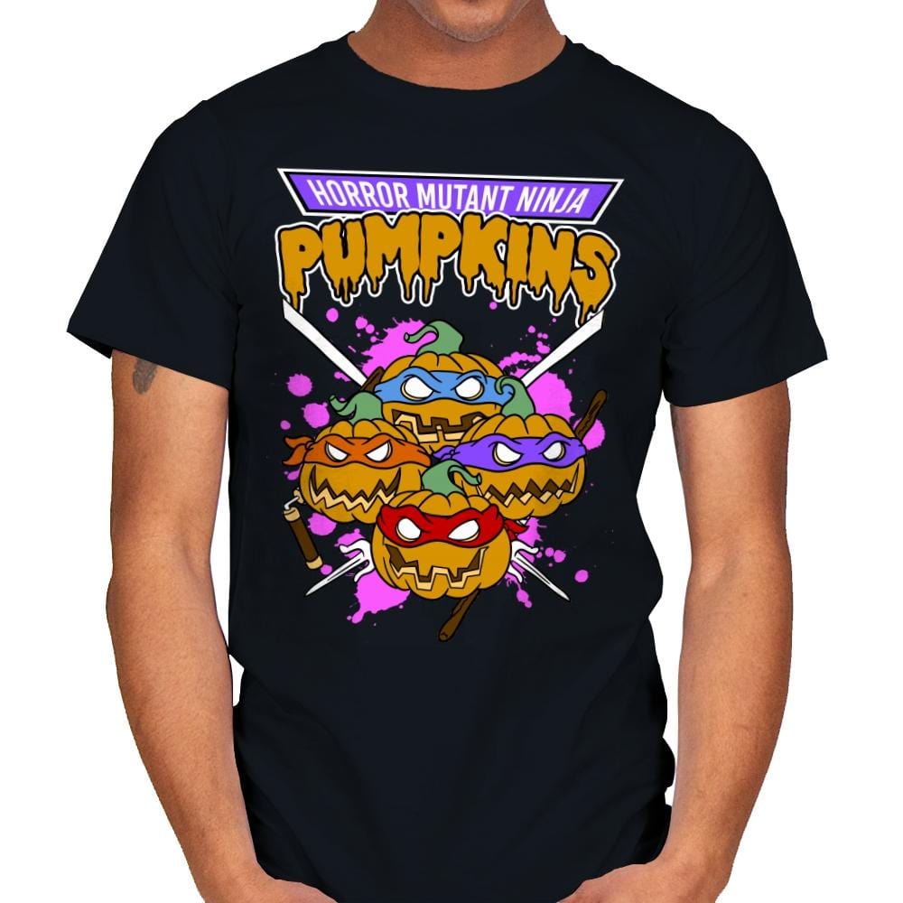Horror Mutant Ninja Pumpkins - Mens T-Shirts RIPT Apparel Small / Black