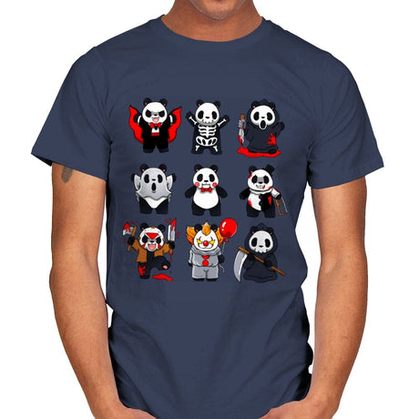 Horror Panda - Mens T-Shirts RIPT Apparel Small / Navy