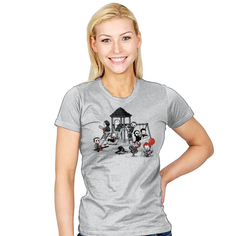 Horror Park - Womens T-Shirts RIPT Apparel Small / Silver