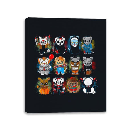 Horror Puppies - Canvas Wraps Canvas Wraps RIPT Apparel 11x14 / Black
