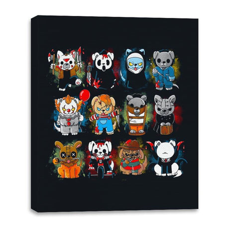 Horror Puppies - Canvas Wraps Canvas Wraps RIPT Apparel 16x20 / Black