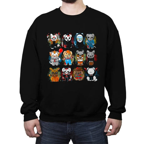 Horror Puppies - Crew Neck Sweatshirt Crew Neck Sweatshirt RIPT Apparel Small / Black