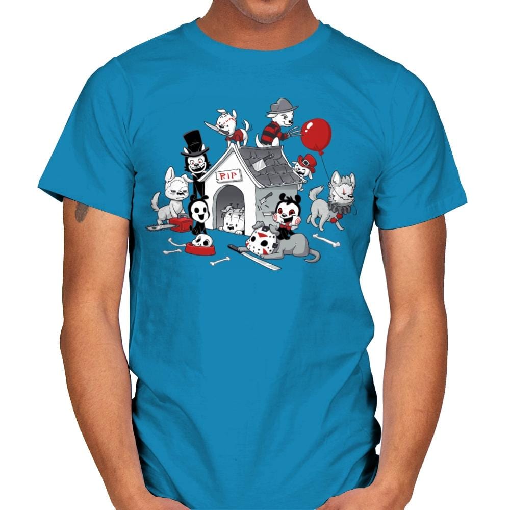 Horror Pups - Mens T-Shirts RIPT Apparel Small / Sapphire