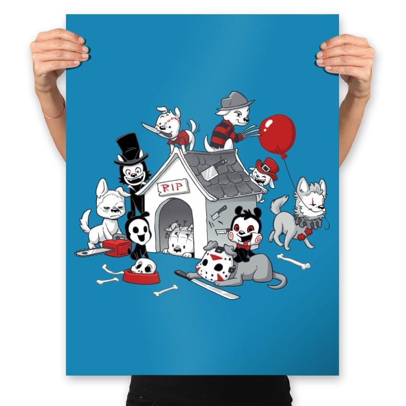 Horror Pups - Prints Posters RIPT Apparel 18x24 / Sapphire