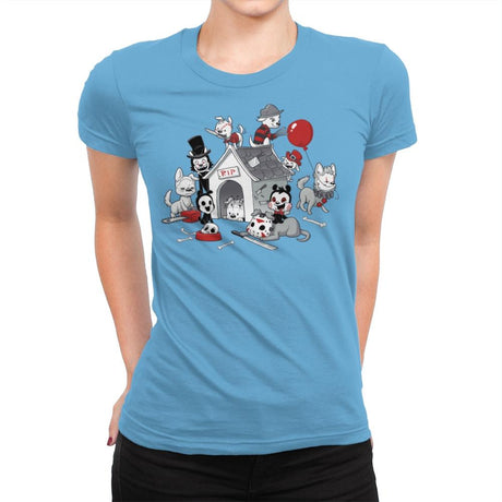 Horror Pups - Womens Premium T-Shirts RIPT Apparel Small / Turquoise