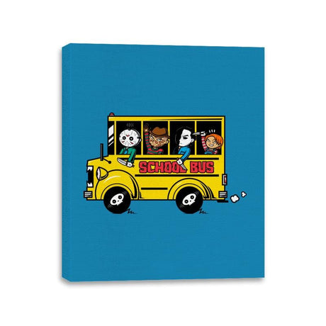 Horror School Bus - Canvas Wraps Canvas Wraps RIPT Apparel 11x14 / Sapphire
