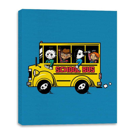 Horror School Bus - Canvas Wraps Canvas Wraps RIPT Apparel 16x20 / Sapphire