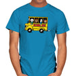 Horror School Bus - Mens T-Shirts RIPT Apparel Small / Sapphire