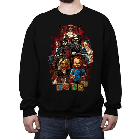 Horror Toys - Crew Neck Sweatshirt Crew Neck Sweatshirt RIPT Apparel Small / Black