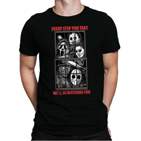 Horror Watching You - Mens Premium T-Shirts RIPT Apparel Small / Black