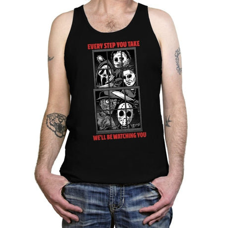 Horror Watching You - Tanktop Tanktop RIPT Apparel X-Small / Black
