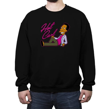Hot Carl - Crew Neck Sweatshirt Crew Neck Sweatshirt RIPT Apparel Small / Black
