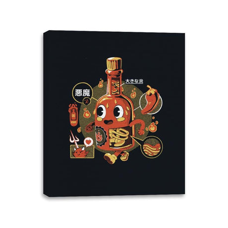Hot Sauce Anatomy - Canvas Wraps Canvas Wraps RIPT Apparel 11x14 / Black