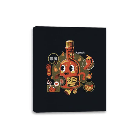 Hot Sauce Anatomy - Canvas Wraps Canvas Wraps RIPT Apparel 8x10 / Black