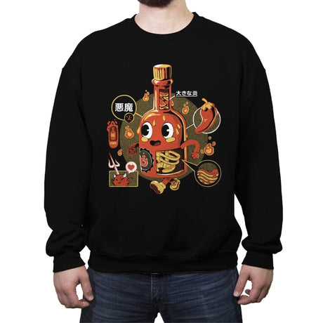 Hot Sauce Anatomy - Crew Neck Sweatshirt Crew Neck Sweatshirt RIPT Apparel Small / Black
