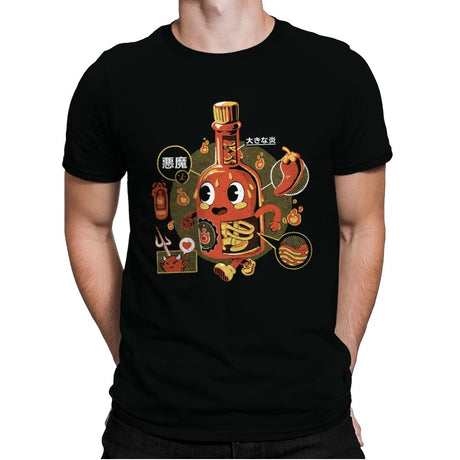 Hot Sauce Anatomy - Mens Premium T-Shirts RIPT Apparel Small / Black