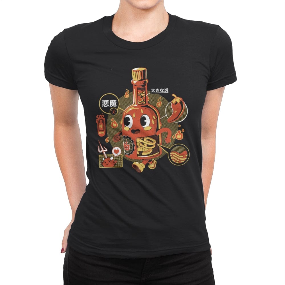Hot Sauce Anatomy - Womens Premium T-Shirts RIPT Apparel Small / Black