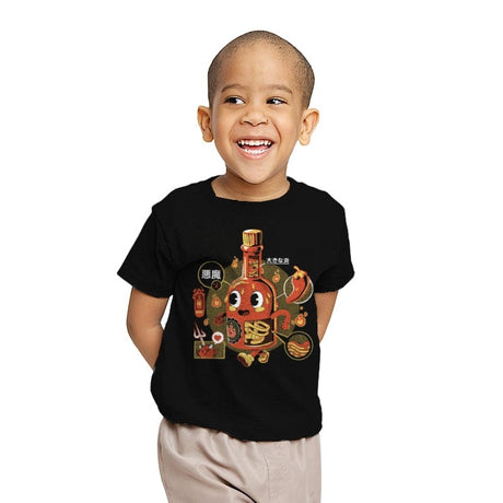 Hot Sauce Anatomy - Youth T-Shirts RIPT Apparel X-small / Black