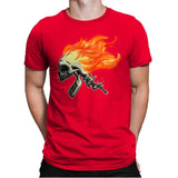 Hot Skull - Mens Premium T-Shirts RIPT Apparel Small / Red