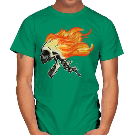 Hot Skull - Mens T-Shirts RIPT Apparel Small / Kelly