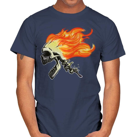 Hot Skull - Mens T-Shirts RIPT Apparel Small / Navy