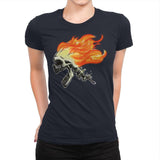 Hot Skull - Womens Premium T-Shirts RIPT Apparel Small / Midnight Navy