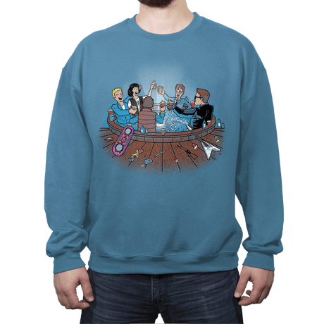 Hot Tub Time Travelers - Crew Neck Sweatshirt Crew Neck Sweatshirt RIPT Apparel
