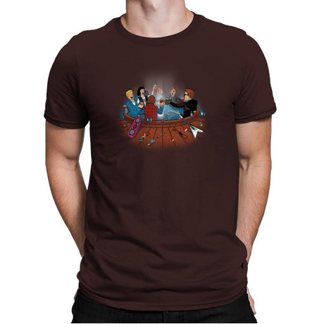 Hot Tub Time Travelers Exclusive - Mens Premium T-Shirts RIPT Apparel Small / Dark Chocolate