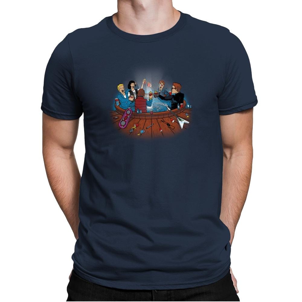 Hot Tub Time Travelers Exclusive - Mens Premium T-Shirts RIPT Apparel Small / Midnight Navy