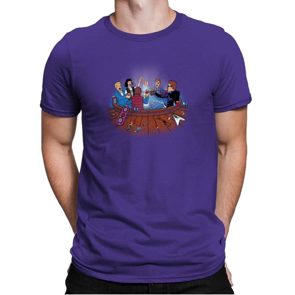 Hot Tub Time Travelers Exclusive - Mens Premium T-Shirts RIPT Apparel Small / Purple Rush