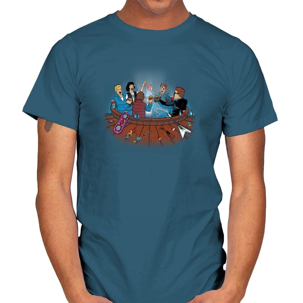 Hot Tub Time Travelers Exclusive - Mens T-Shirts RIPT Apparel Small / Indigo Blue