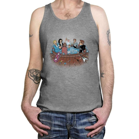 Hot Tub Time Travelers Exclusive - Tanktop Tanktop RIPT Apparel X-Small / Athletic Heather