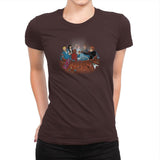 Hot Tub Time Travelers Exclusive - Womens Premium T-Shirts RIPT Apparel Small / Dark Chocolate