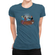 Hot Tub Time Travelers Exclusive - Womens Premium T-Shirts RIPT Apparel Small / Indigo