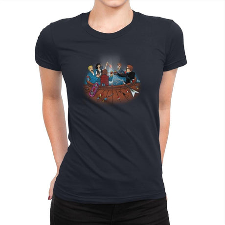 Hot Tub Time Travelers Exclusive - Womens Premium T-Shirts RIPT Apparel Small / Midnight Navy