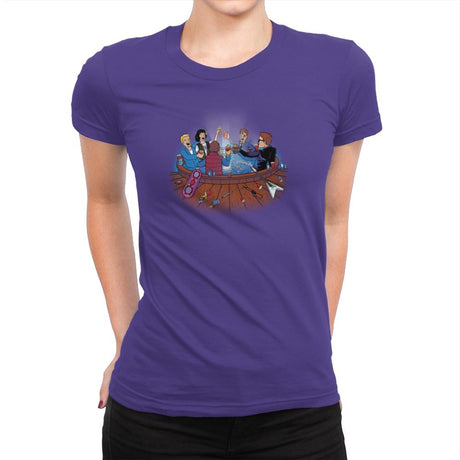 Hot Tub Time Travelers Exclusive - Womens Premium T-Shirts RIPT Apparel Small / Purple Rush