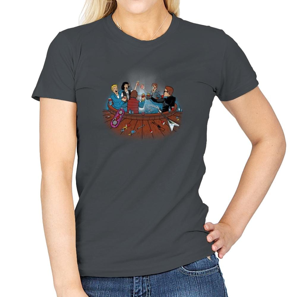 Hot Tub Time Travelers Exclusive - Womens T-Shirts RIPT Apparel Small / Charcoal