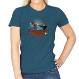 Hot Tub Time Travelers Exclusive - Womens T-Shirts RIPT Apparel Small / Navy