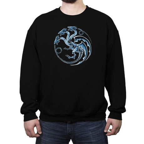 House Blue Eyes - Crew Neck Sweatshirt Crew Neck Sweatshirt RIPT Apparel Small / Black