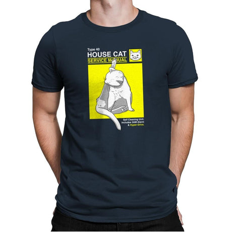 House Cat Service Manual Exclusive - Mens Premium T-Shirts RIPT Apparel Small / Indigo